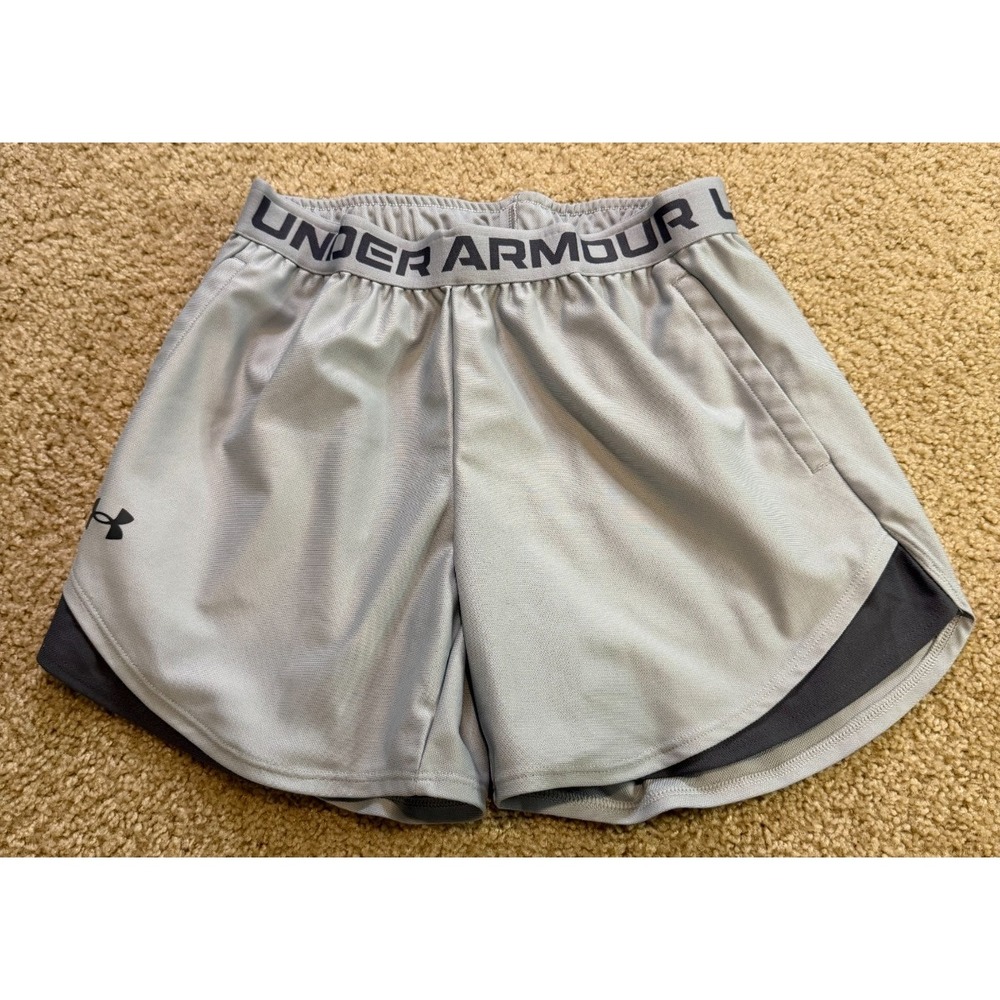 Under Armour Women's Play‎ Up Shorts 3.0 Loose Fit Grey Gray Size XS